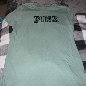 Green PINK Short sleeve tee shirt.